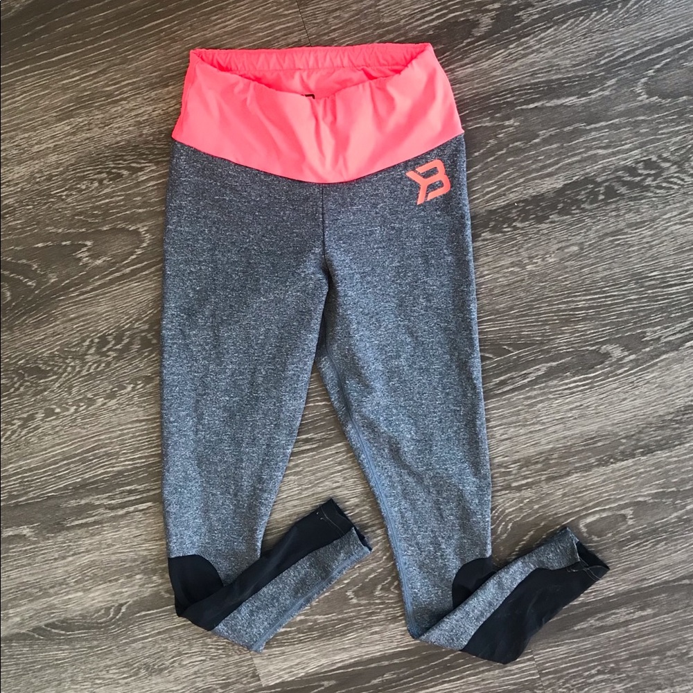 Better Bodies Grey & Black Mesh Tights High Waist